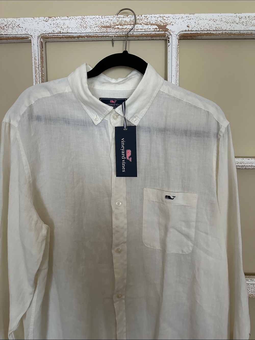 Vineyard Vines white Linen Button-Down Shirt